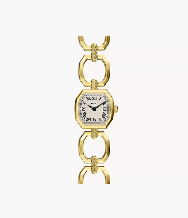 Fossil Harlow Cream Stainless Steel Women Watch Es5483_1