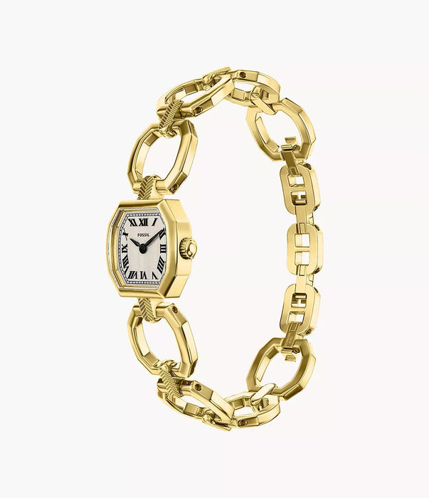 Fossil Harlow Cream Stainless Steel Women Watch Es5483_7