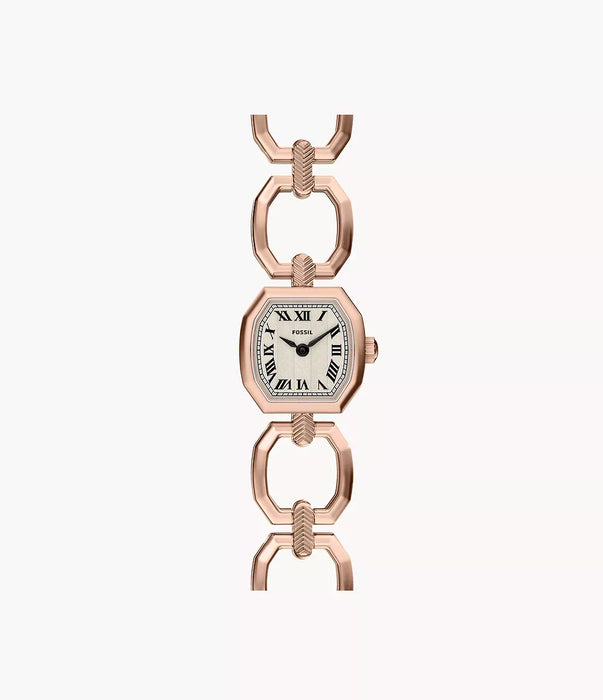 Fossil Harlow Cream Stainless Steel Women Watch Es5484_1