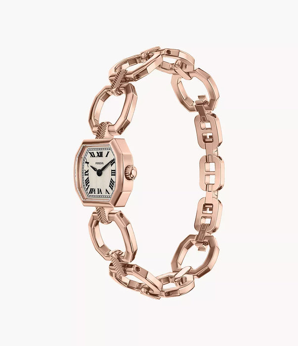 Fossil Harlow Cream Stainless Steel Women Watch Es5484_7