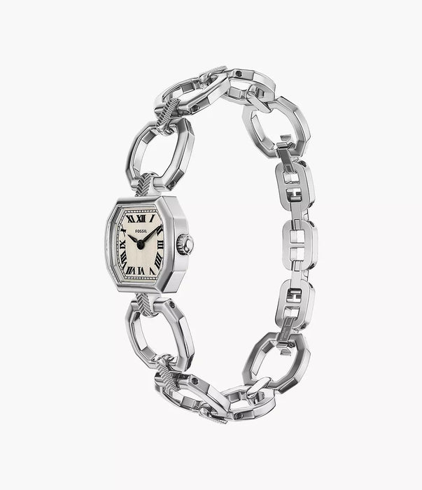 Fossil Harlow Cream Stainless Steel Women Watch Es5485_7