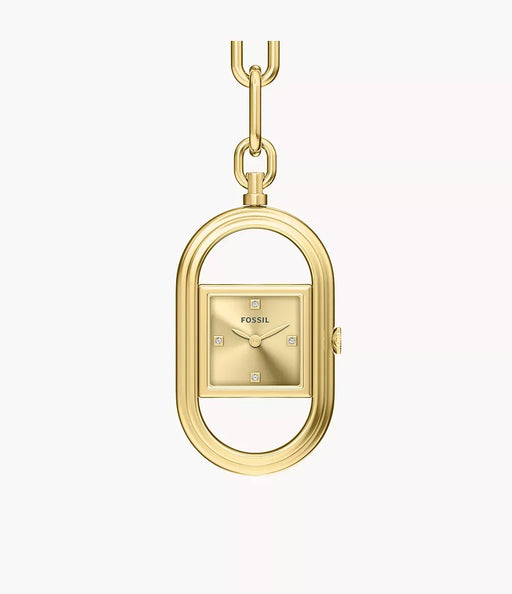 Fossil Watch Bag Charm Gold Alloy Women Watch Es5487_1
