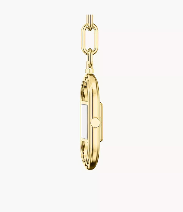 Fossil Watch Bag Charm Gold Alloy Women Watch Es5487_4