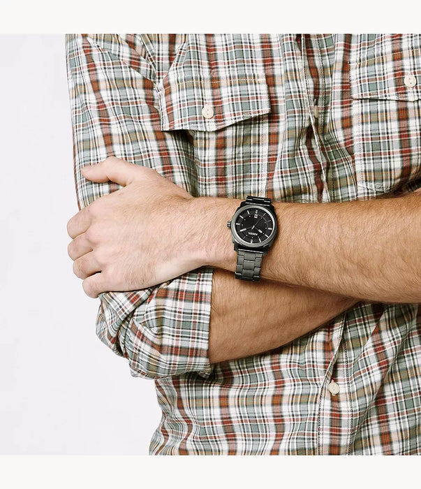 Fossil Not Applicable Black Stainless Steel Men Watch Fs4774_5