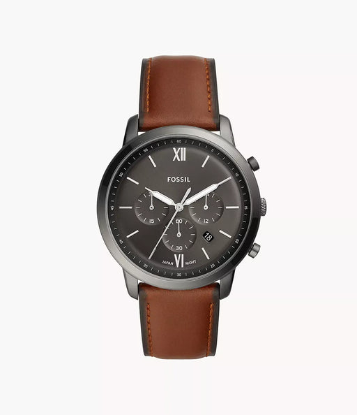 Fossil Smoked Amber Gray Stainless Steel Men Watch Fs5512_1
