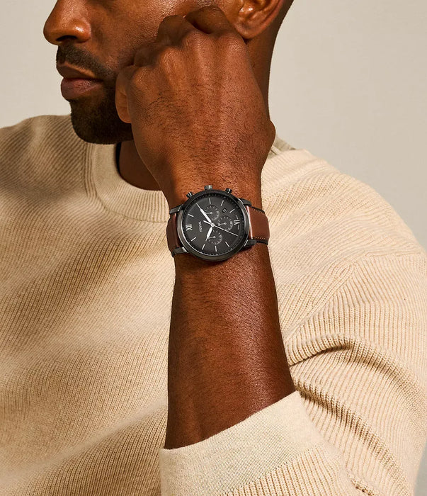 Fossil Smoked Amber Gray Stainless Steel Men Watch Fs5512_2