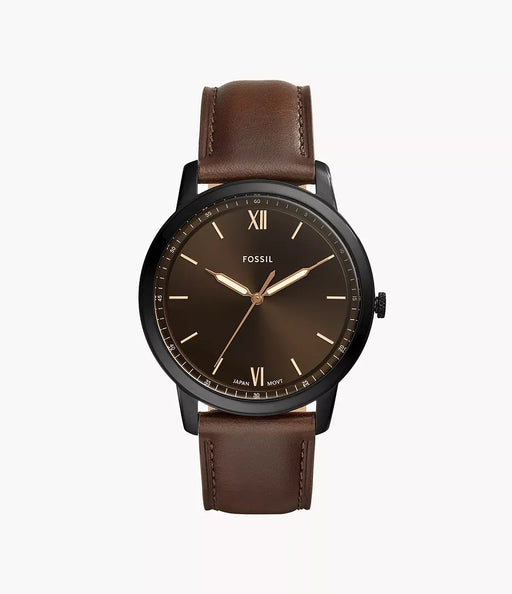 Fossil Amber Crystal Black Stainless Steel Men Watch Fs5551_1