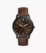 Fossil Amber Crystal Black Stainless Steel Men Watch Fs5551_1