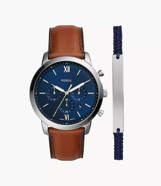 Fossil Classics Blue Stainless Steel Men Watch Fs5708Set_1
