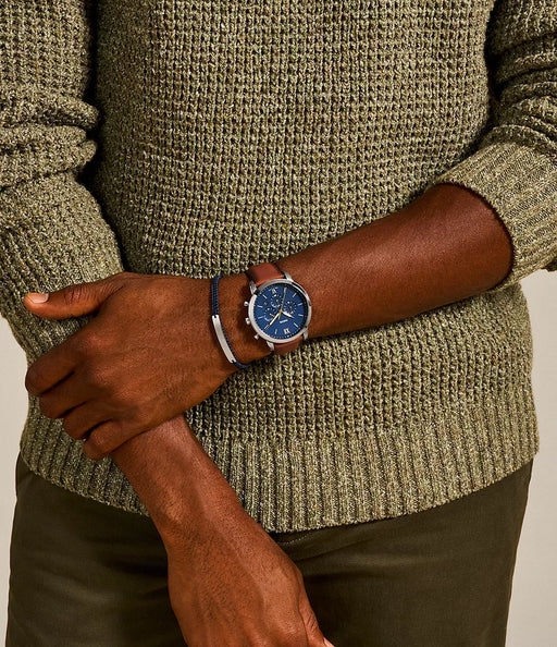 Fossil Classics Blue Stainless Steel Men Watch Fs5708Set_2