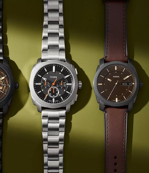 Fossil Machine Black Stainless Steel Men Watch Fs5901_5