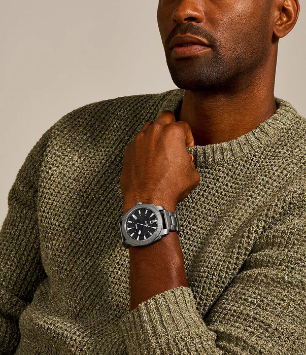 Fossil Machine Black Stainless Steel Men Watch Fs5970_2
