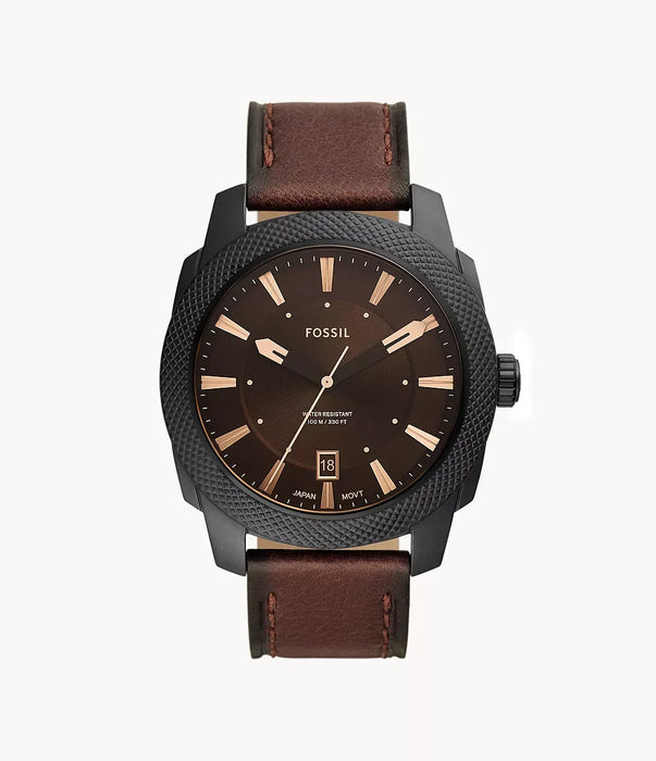 Fossil Machine Black Stainless Steel Men Watch Fs5972_1