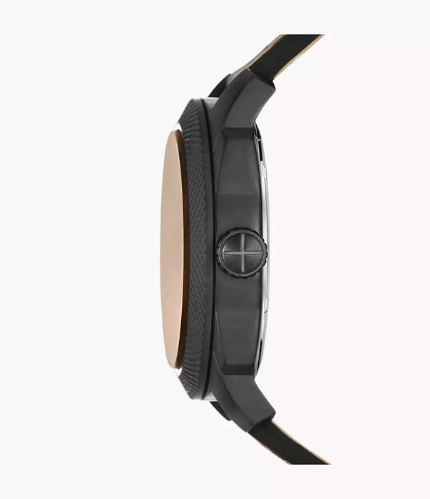 Fossil Machine Black Stainless Steel Men Watch Fs5972_4