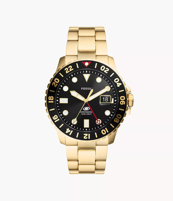 Fossil Fossil Blue Black Stainless Steel Men Watch Fs5990_1