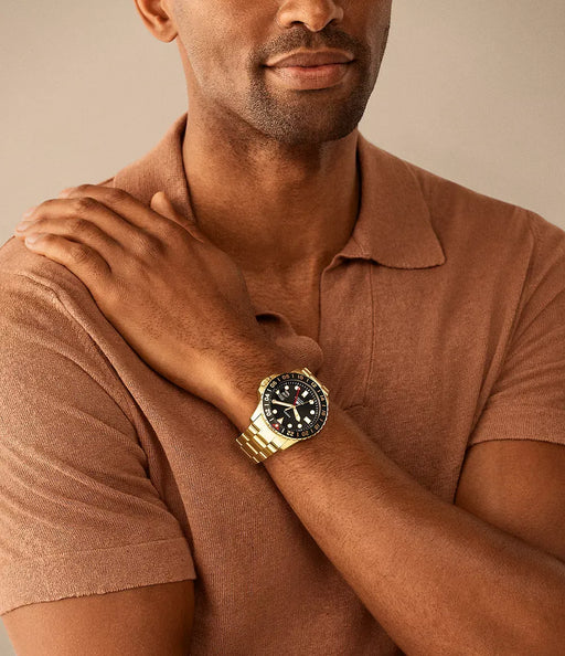 Fossil Fossil Blue Black Stainless Steel Men Watch Fs5990_2