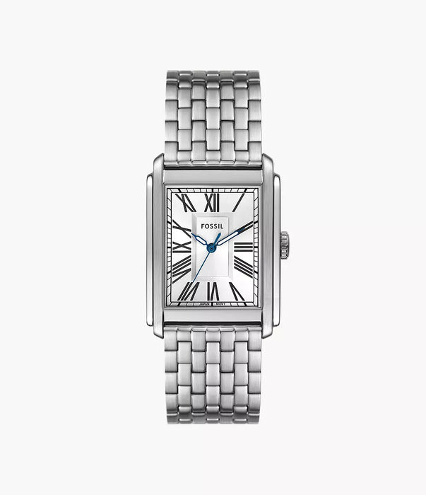 Fossil Carraway Silver Stainless Steel Men Watch Fs6008_1