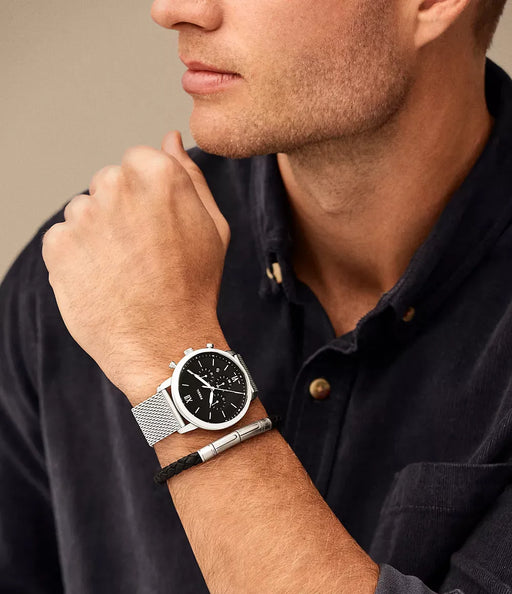 Fossil Neutra Black Stainless Steel Men Watch Fs6020Set_1