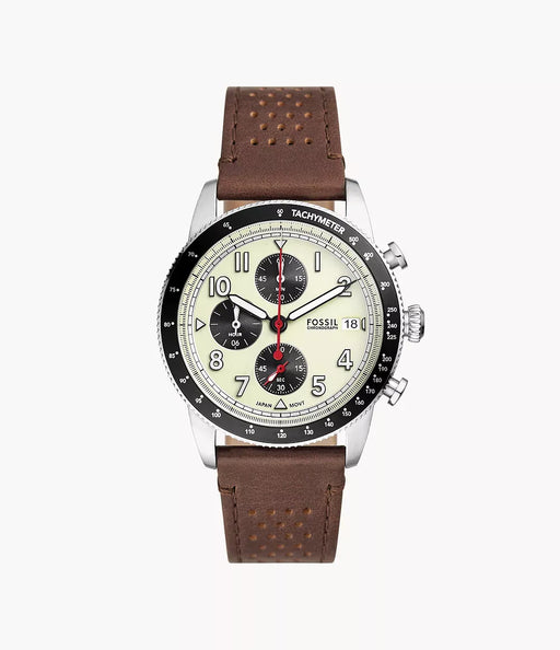 Fossil Sport Tourer Cream Stainless Steel Men Watch Fs6042_1
