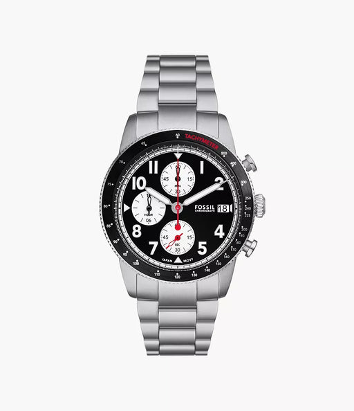 Fossil Sport Tourer Black Stainless Steel Men Watch Fs6045_1