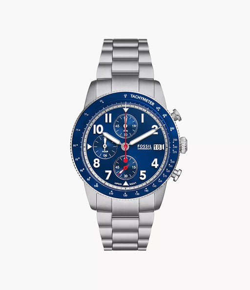 Fossil Sport Tourer Blue Stainless Steel Men Watch Fs6047_1