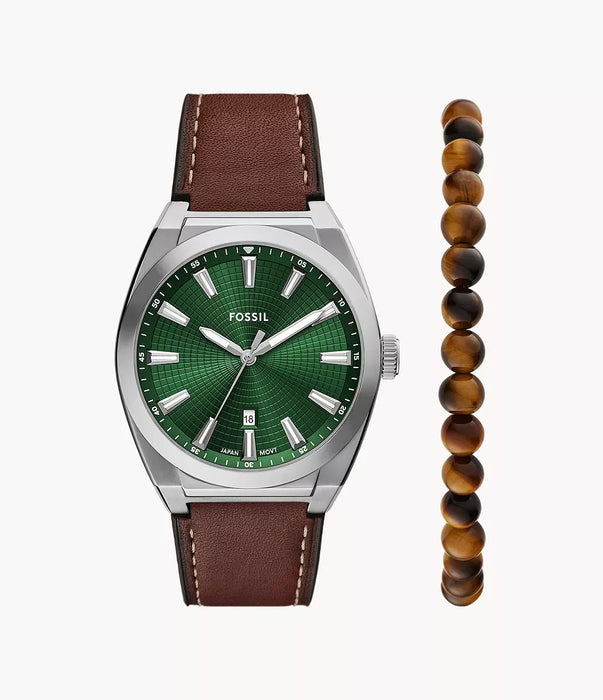 Fossil Everett Green Stainless Steel Men Watch Fs6080Set_1