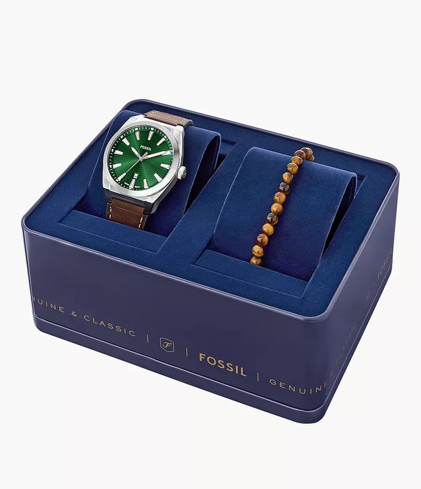 Fossil Everett Green Stainless Steel Men Watch Fs6080Set_6