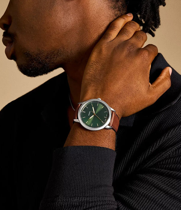 Fossil Minimalist Green Stainless Steel Men Watch Fs6094_2