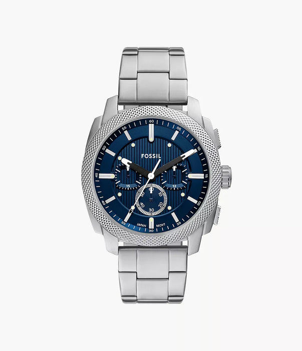 Fossil Machine Blue Stainless Steel Men Watch Fs6096_1