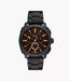 Fossil Machine Black Stainless Steel Men Watch Fs6097_1