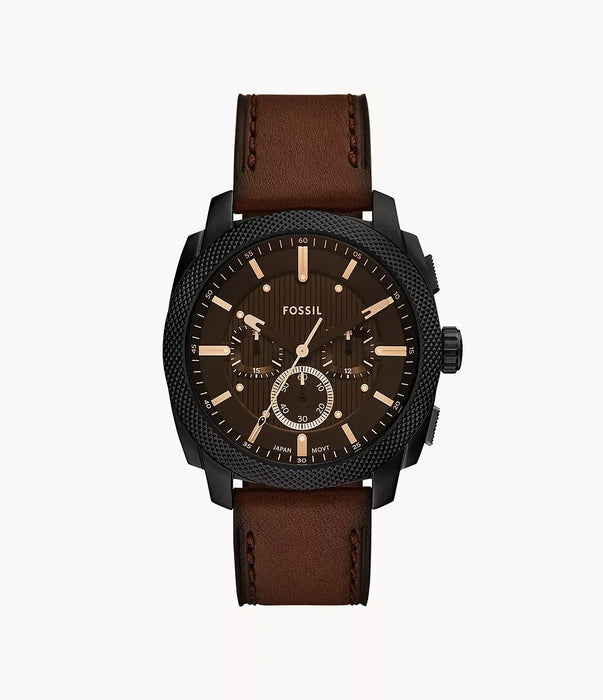 Fossil Machine Black Stainless Steel Men Watch Fs6101_1