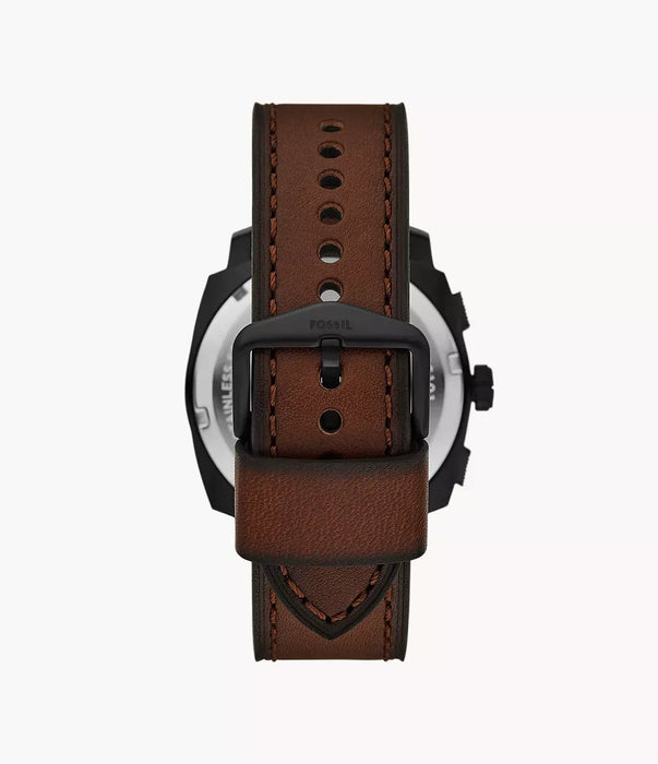Fossil Machine Black Stainless Steel Men Watch Fs6101_3