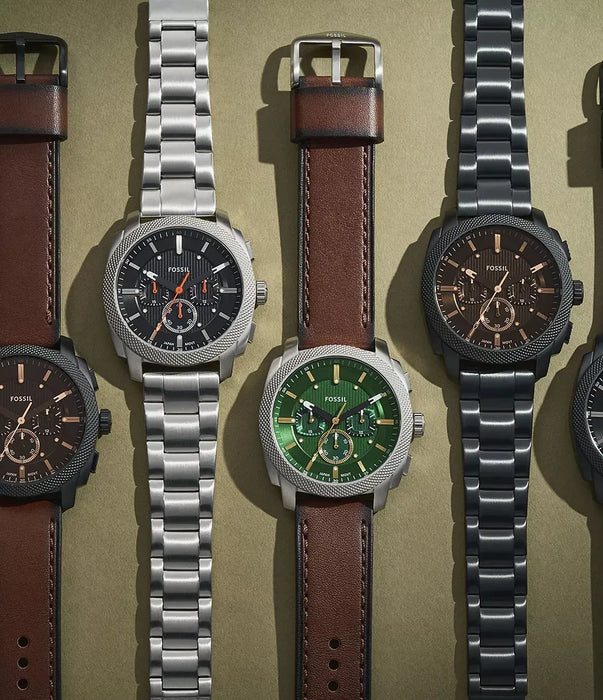 Fossil Machine Black Stainless Steel Men Watch Fs6101_6