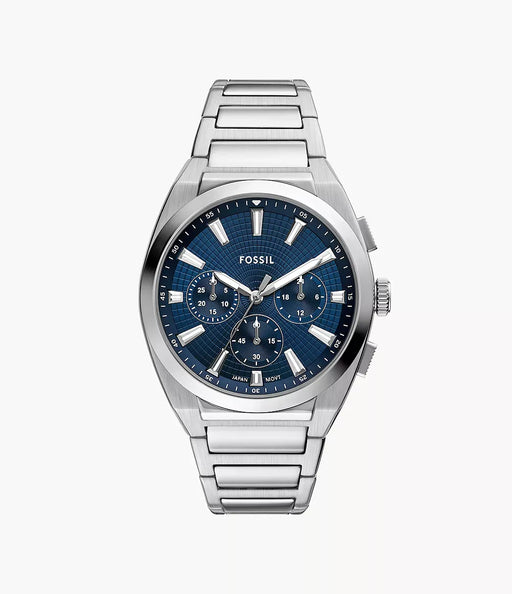 Fossil Everett Blue Stainless Steel Men Watch Fs6104_1