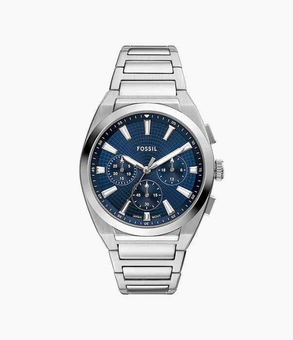 Fossil Everett Blue Stainless Steel Men Watch Fs6104_1