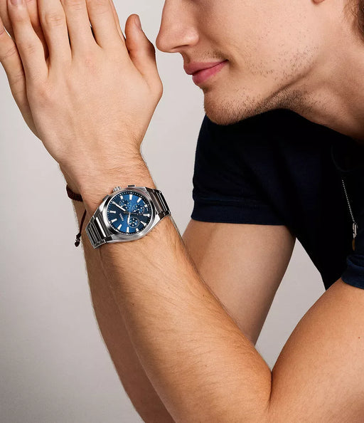 Fossil Everett Blue Stainless Steel Men Watch Fs6104_2
