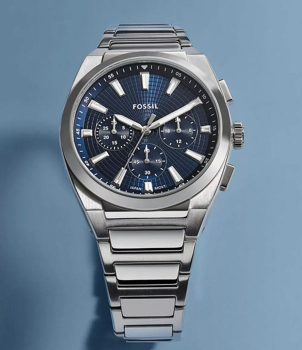 Fossil Everett Blue Stainless Steel Men Watch Fs6104_5