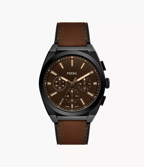 Fossil Everett Black Stainless Steel Men Watch Fs6108_1