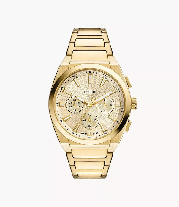 Fossil Everett Gold Stainless Steel Men Watch Fs6119_1