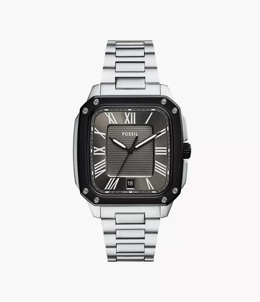 Fossil Crosby Gray Stainless Steel Men Watch Fs6122_1