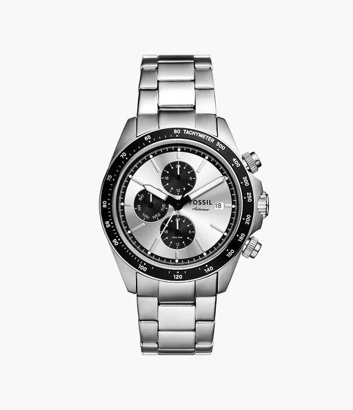 Fossil Autocross Silver Stainless Steel Men Watch Fs6124_1