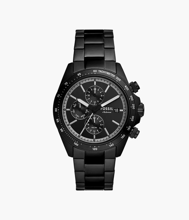 Fossil Autocross Black Stainless Steel Men Watch Fs6125_1