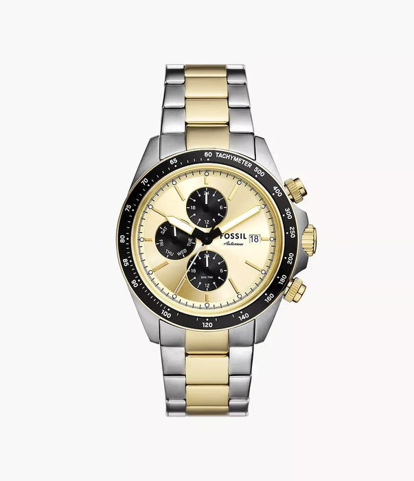 Fossil Autocross Gold Stainless Steel Men Watch Fs6126_1