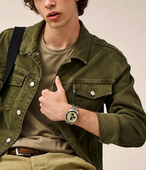 Fossil Autocross Gold Stainless Steel Men Watch Fs6126_2