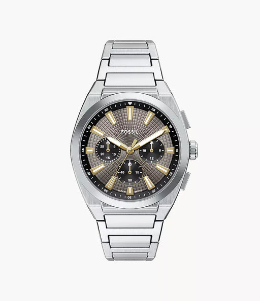 Fossil Everett Gray Stainless Steel Men Watch Fs6128_1