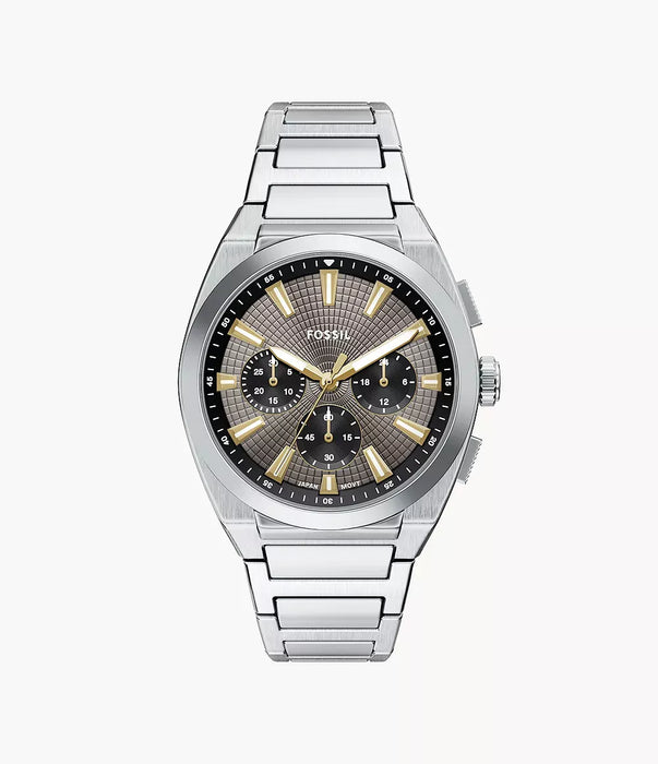 Fossil Everett Gray Stainless Steel Men Watch Fs6128_1