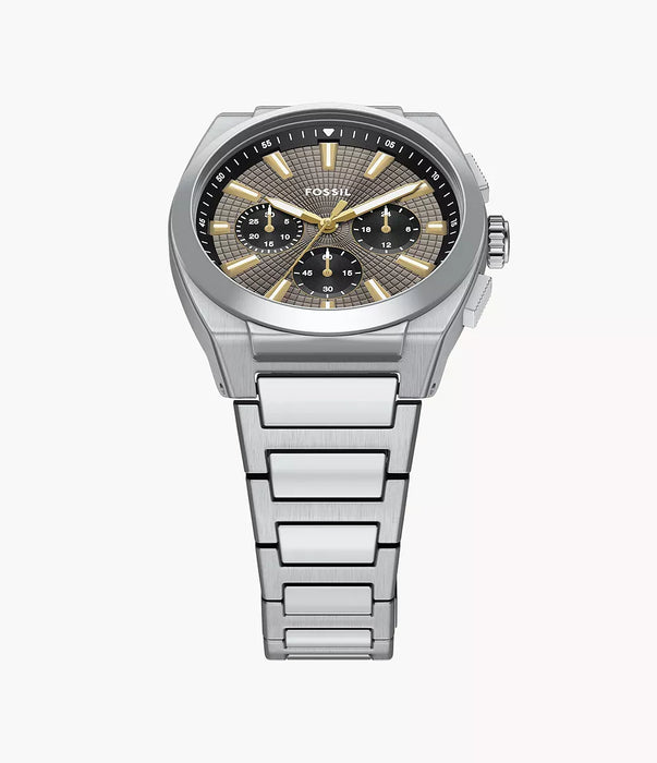 Fossil Everett Gray Stainless Steel Men Watch Fs6128_5
