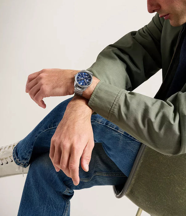 Fossil Pearson Blue Stainless Steel Men Watch Fs6134_2