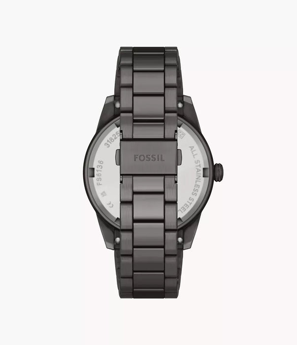 Fossil Pearson Black Stainless Steel Men Watch Fs6136_3