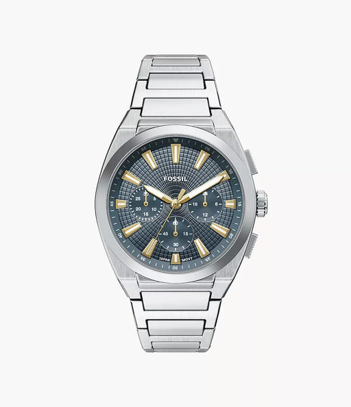Fossil Everett Blue Stainless Steel Men Watch Fs6154_1